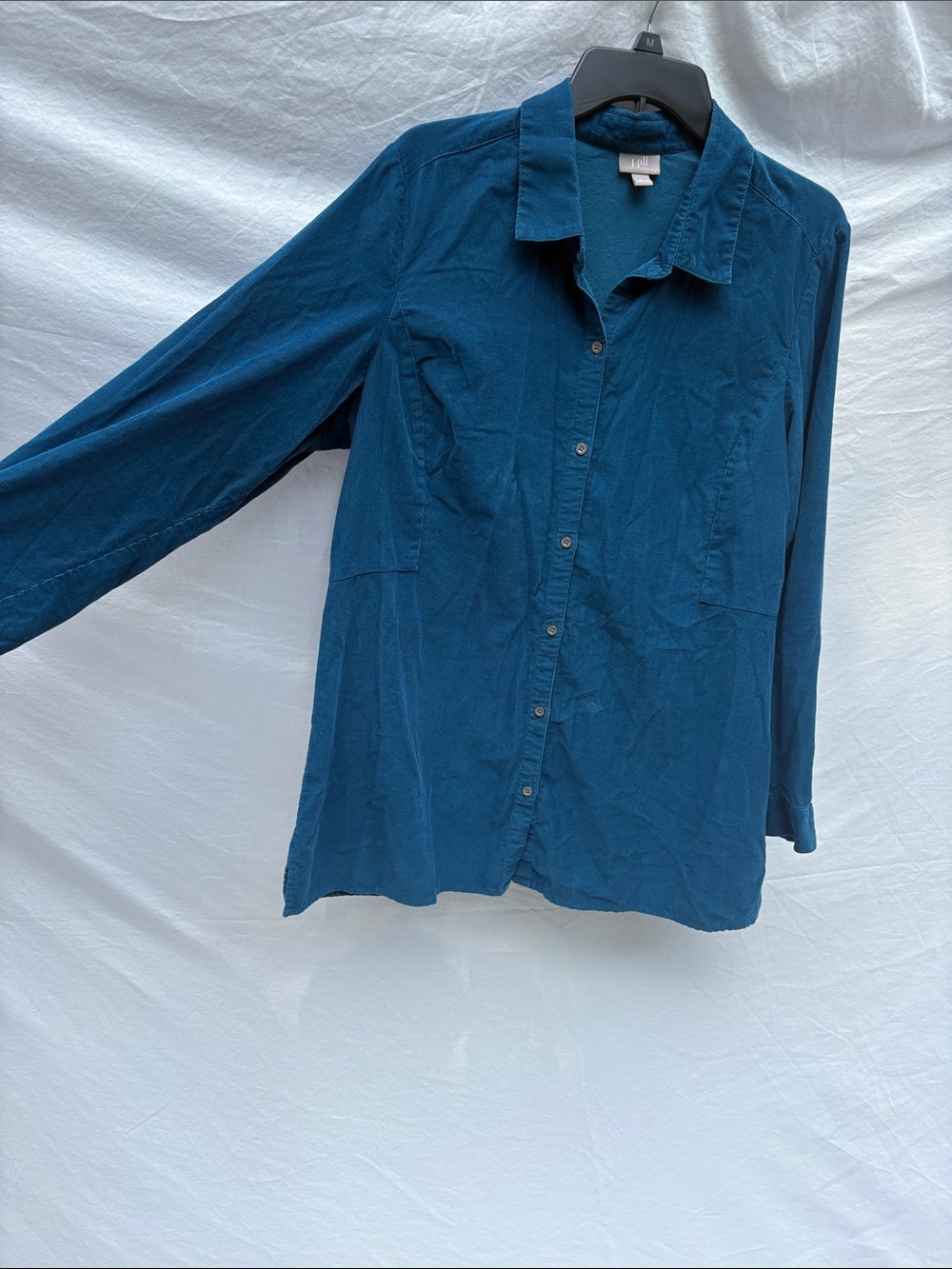 J. Jill Teal Corduroy Button-Front Shirt - Picture 5 of 14
